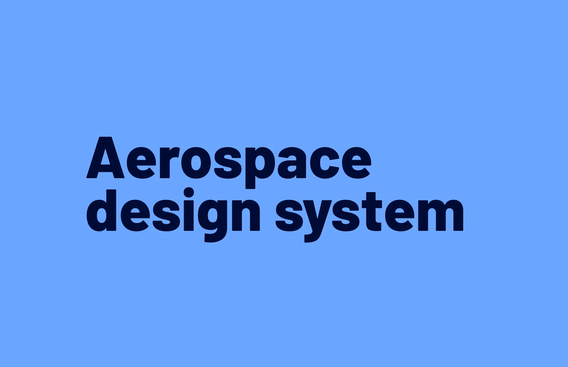 blue text on background that reads aerospace design system